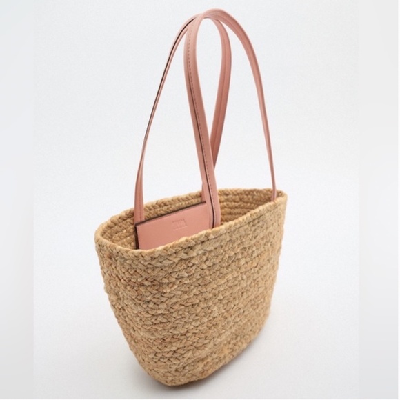 Zara Bags Zara Jute Mini Tote Bag Poshmark